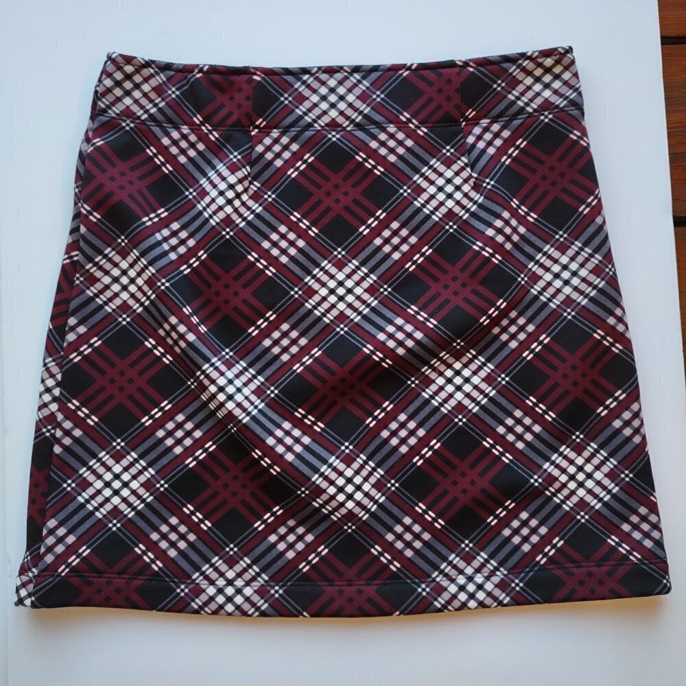 Athleta Thermal Tech Plaid Mini Skirt Women's Size XS Activewear Gorpcore - Picture 4 of 7